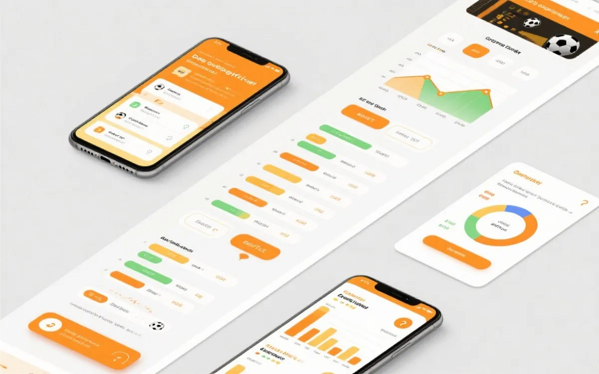 世界杯数据可视化长图与问答互动卡片的设计示意